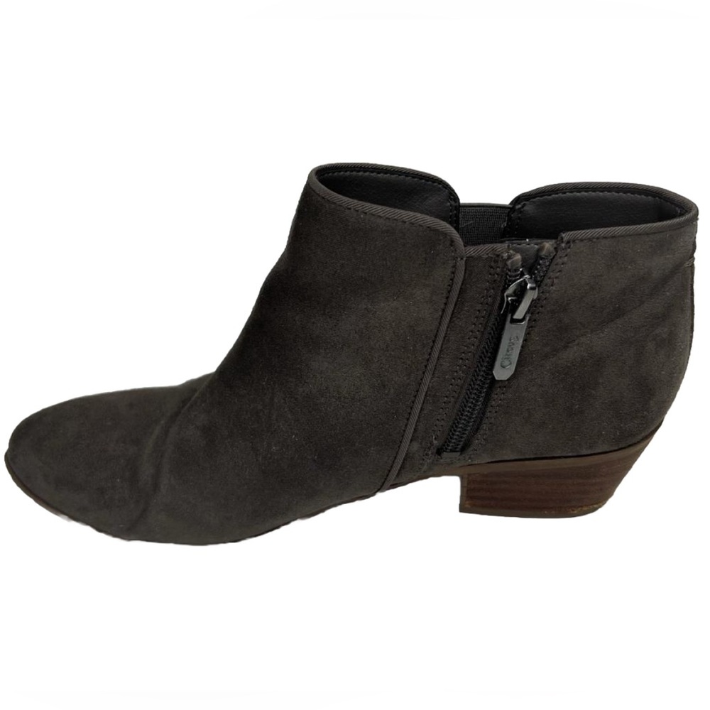 Circus Sam Edelman Preston Ankle Low Heel Booties Side Zip Faux Suede Size 7